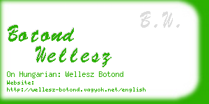 botond wellesz business card